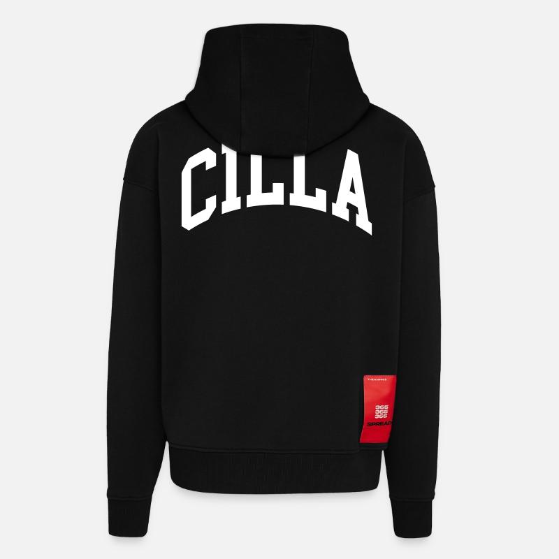 Cilla - Veste à capuche bio épaisse oversize fabriqué en UE - SOLID BLACK
