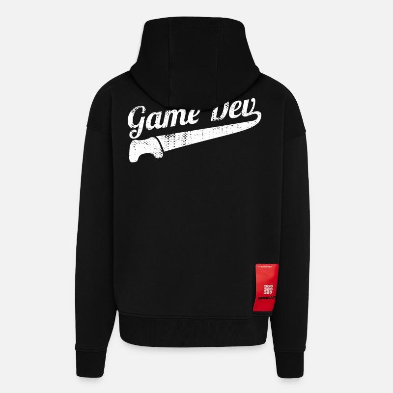 Game Developer - Zip Hoodie - made by SPREAD - SOLID BLACK