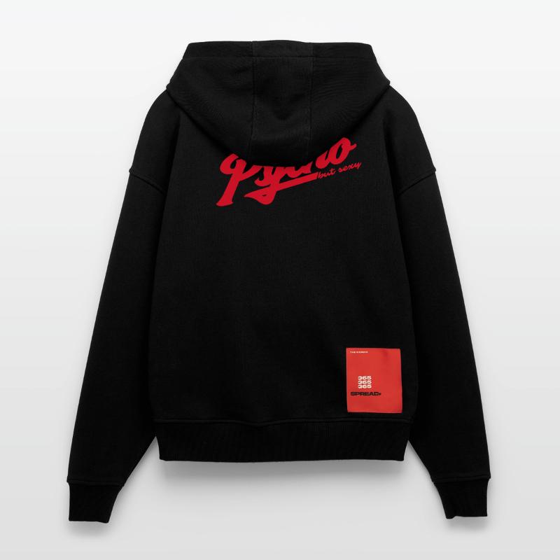 Psycho Retro Script Logo Veste à capuche bio épaisse oversize fabriqué en UE