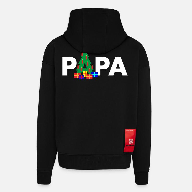 Papa Weihnachtsbaum - Zip Hoodie - made by SPREAD - SOLID BLACK