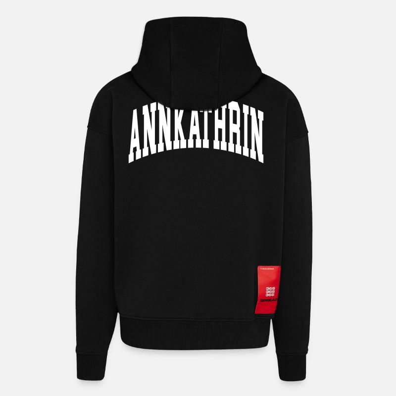 Annkathrin - Zip Hoodie - made by SPREAD - SOLID BLACK
