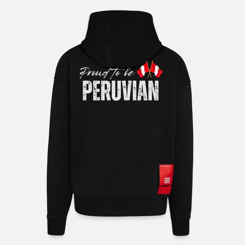 Stolzer Peruaner, Made in Peru - Zip Hoodie - made by SPREAD - SOLID BLACK