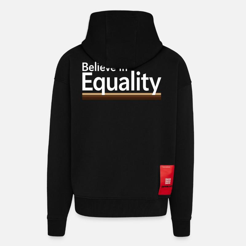 Believe In Equality Statement Gleichberechtigung - Zip Hoodie - made by SPREAD - SOLID BLACK