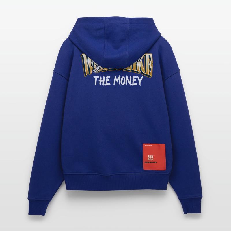 Arbeite so, als bräuchtest du das Geld nicht Zip Hoodie - made by SPREAD