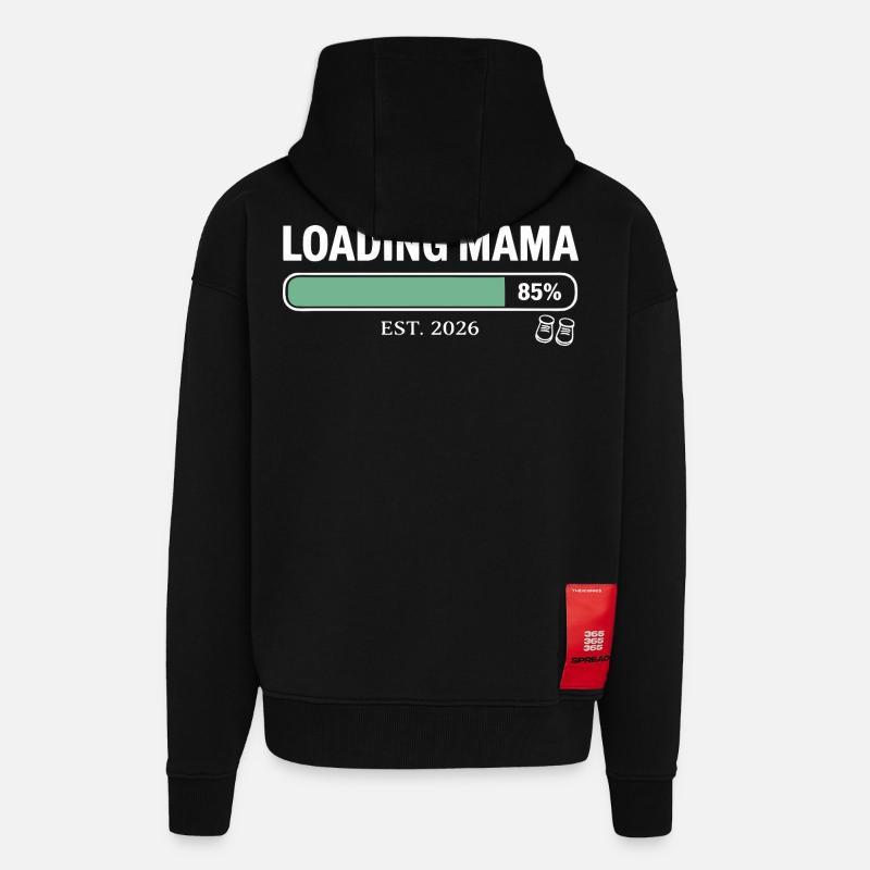 Loading Mom 2026 Pregnancy - Zip Hoodie - made by SPREAD - SOLID BLACK