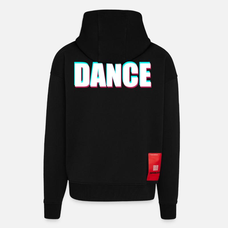 Danser - Veste à capuche bio épaisse oversize fabriqué en UE - SOLID BLACK