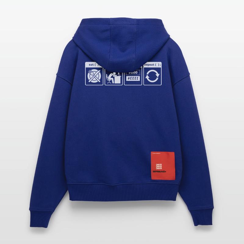 Eat Sleep Code Repeat – Coder Workflow Design Zip Hoodie - made by SPREAD