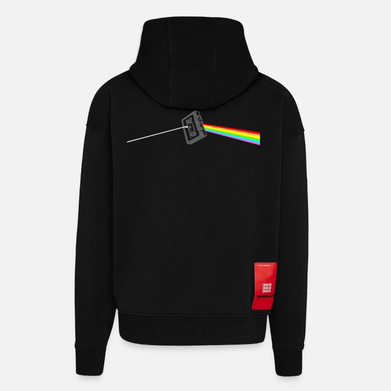 Cassette - Veste à capuche bio épaisse oversize fabriqué en UE - SOLID BLACK