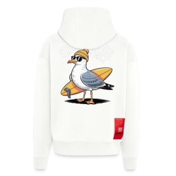 Beach Vibes Möwe - Zip Hoodie - made by SPREAD - SOLID BLACK - Hinten