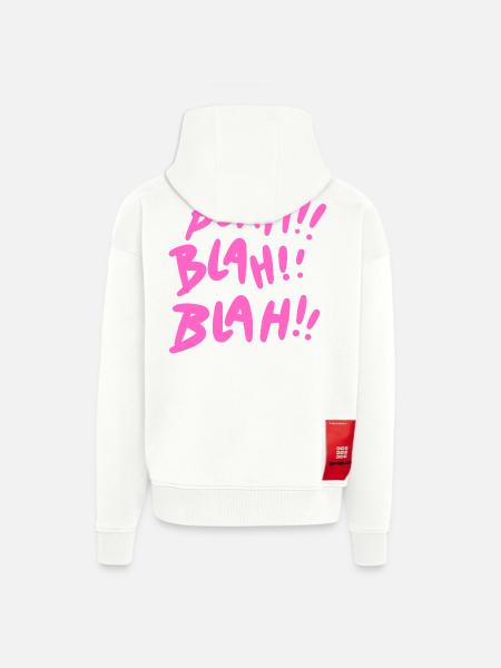 Bla Bla Bla Rose - Veste à capuche bio épaisse oversize fabriqué en UE - SOLID BLACK