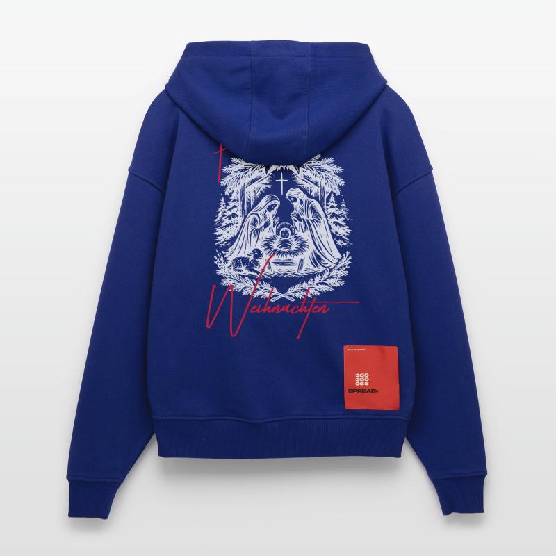 Weihnachtskrippe Schwarz Weiß Zip Hoodie - made by SPREAD