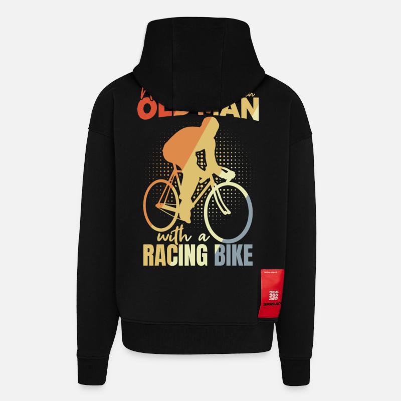 Papi vélo - Veste à capuche bio épaisse oversize fabriqué en UE - SOLID BLACK