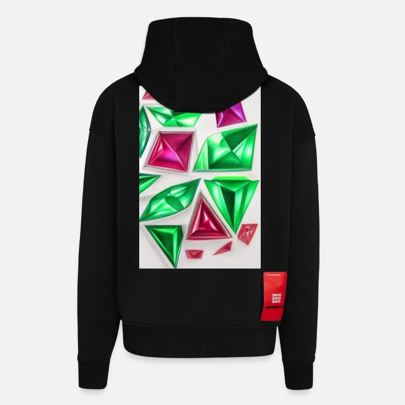 Edelsteine - Zip Hoodie - made by SPREAD - SOLID BLACK