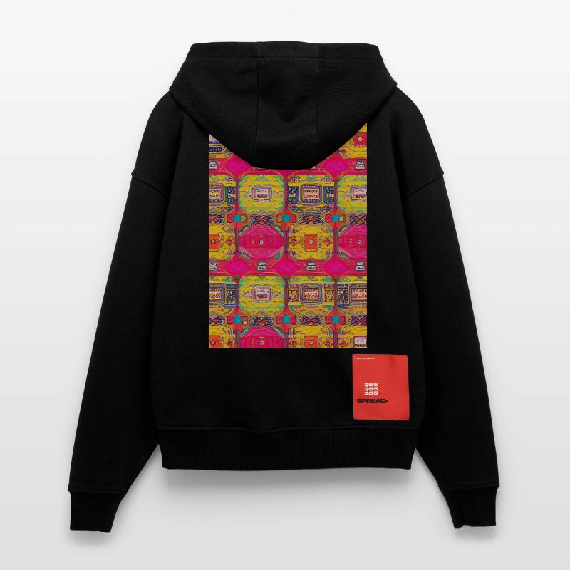 Retro Pattern Zip Hoodie - made by SPREAD