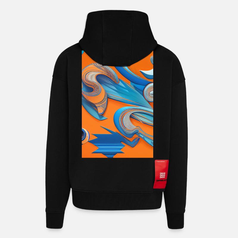 Abstrakte Kunst - Zip Hoodie - made by SPREAD - SOLID BLACK