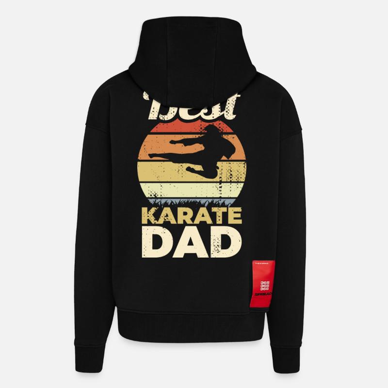 Bester Karate Papa - Zip Hoodie - made by SPREAD - SOLID BLACK