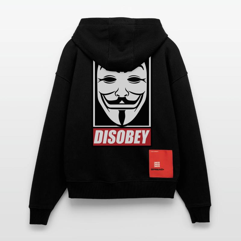 Désobéir Couleurs modifiables Veste à capuche bio épaisse oversize fabriqué en UE