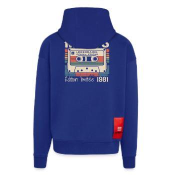 Geburtstag 1981 März 1981 geboren im März 1981 - Zip Hoodie - made by SPREAD - Iconic Blue - Hinten