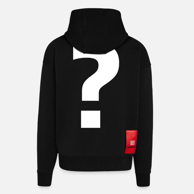 Fragezeichen | stilvolle Neugier - Zip Hoodie - made by SPREAD - SOLID BLACK