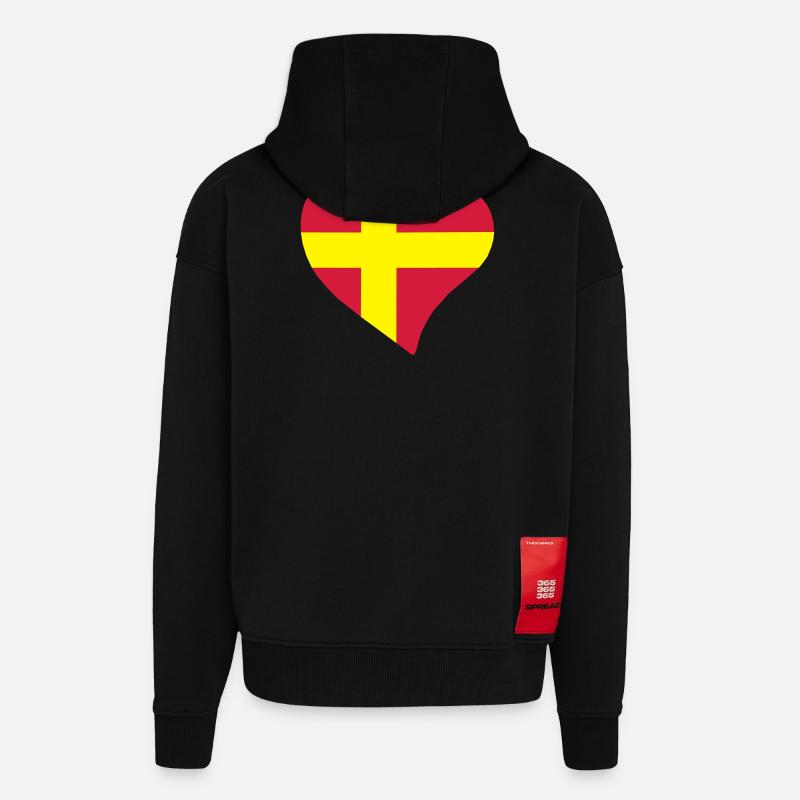  herz - Zip Hoodie - made by SPREAD - SOLID BLACK