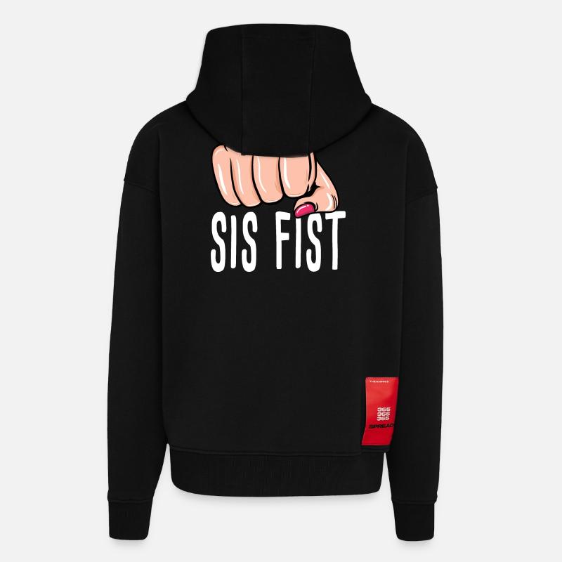Faust - Schwester Faust - Box - Boxen - Zip Hoodie - made by SPREAD - SOLID BLACK