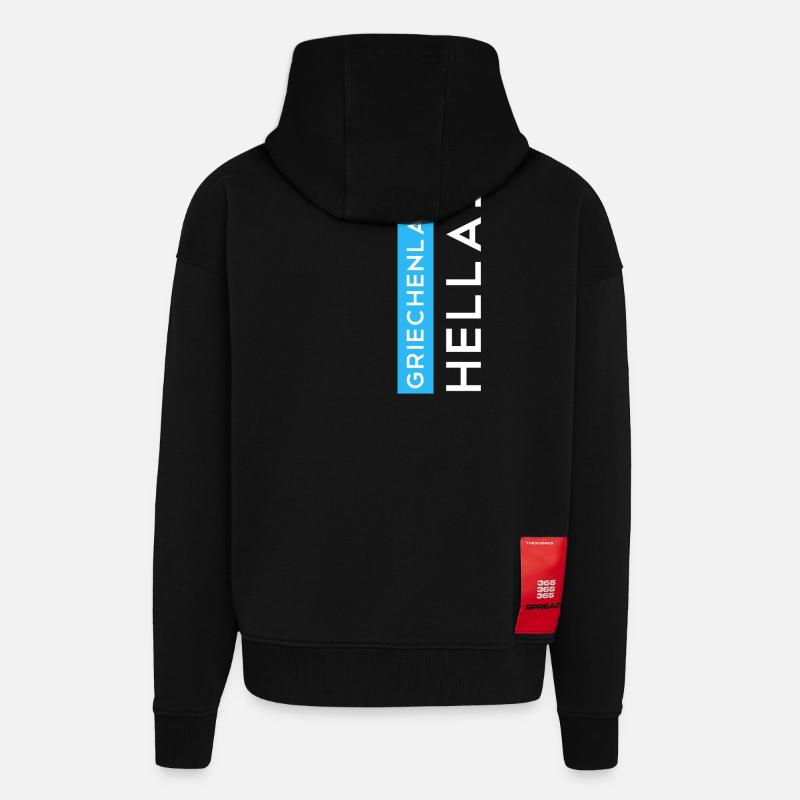 Griechenland Hellas - Zip Hoodie - made by SPREAD - SOLID BLACK
