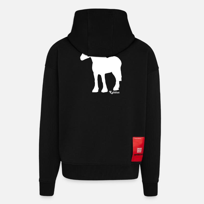 schimmel-kaltblut - Zip Hoodie - made by SPREAD - SOLID BLACK