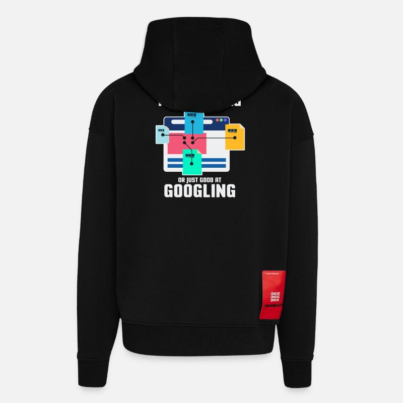 Programmeur Programmation Informatique Cadeau - Veste à capuche bio épaisse oversize fabriqué en UE - SOLID BLACK