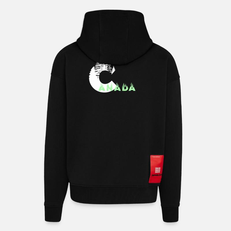 Kanada - Zip Hoodie - made by SPREAD - SOLID BLACK