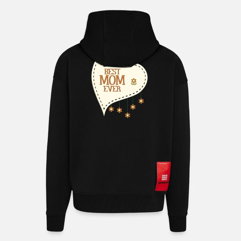 Beste Mutter aller Zeiten - Zip Hoodie - made by SPREAD - SOLID BLACK