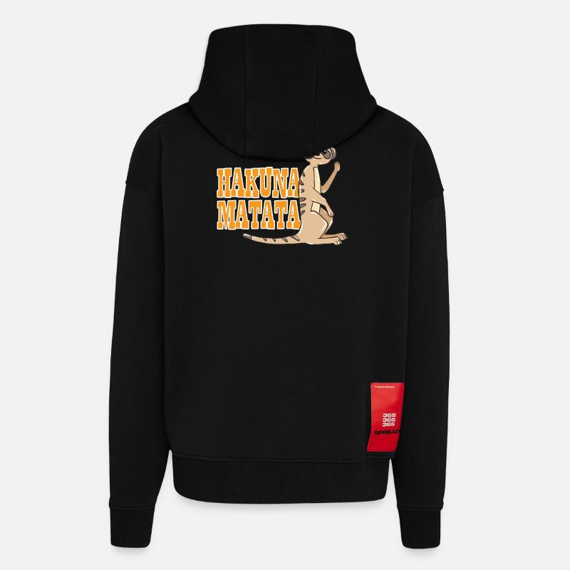 Erdmännchen - Zip Hoodie - made by SPREAD - SOLID BLACK