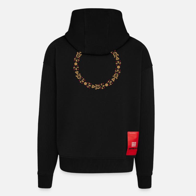Nummer Eins 1 - Zip Hoodie - made by SPREAD - SOLID BLACK