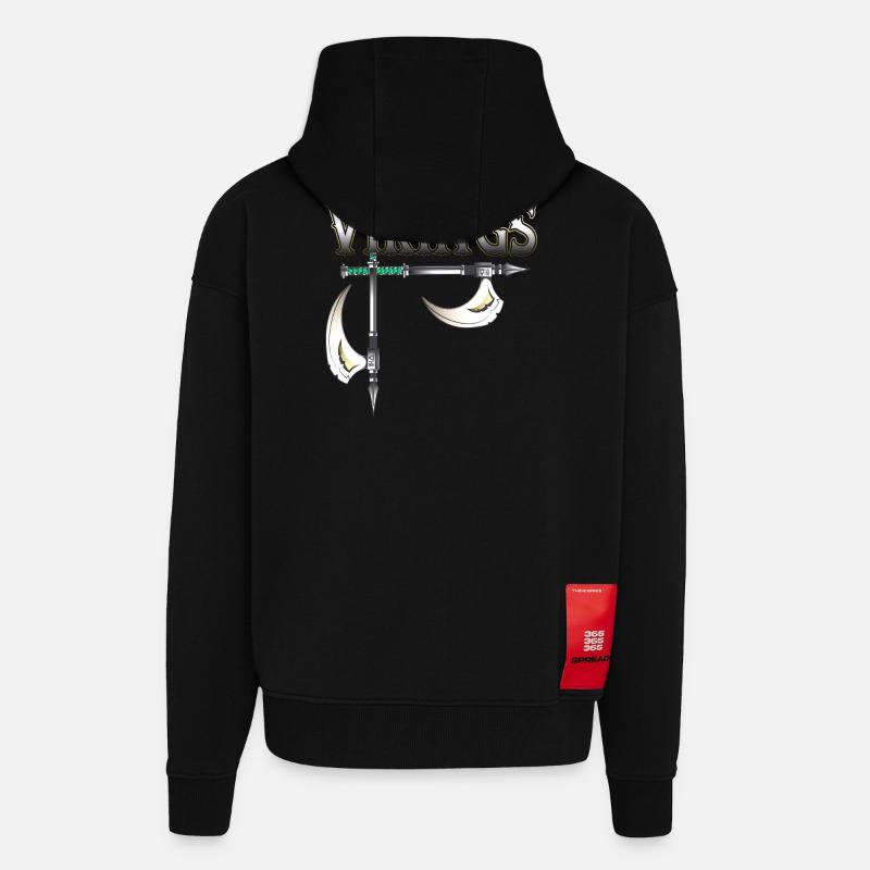 Wikinger Krieger - Zip Hoodie - made by SPREAD - SOLID BLACK