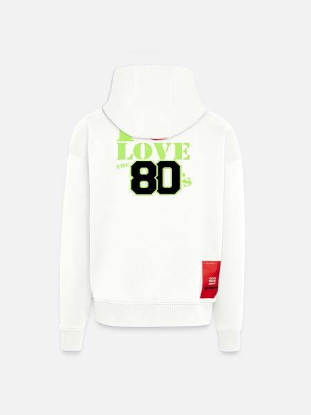 I love the 80s - Zip Hoodie - made by SPREAD - SOLID BLACK