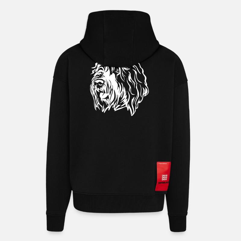 Bobtail Kopf "Black Edition" - Zip Hoodie - made by SPREAD - SOLID BLACK