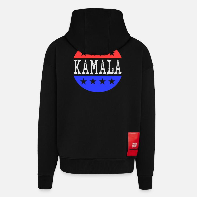 Kamala - Veste à capuche bio épaisse oversize fabriqué en UE - SOLID BLACK
