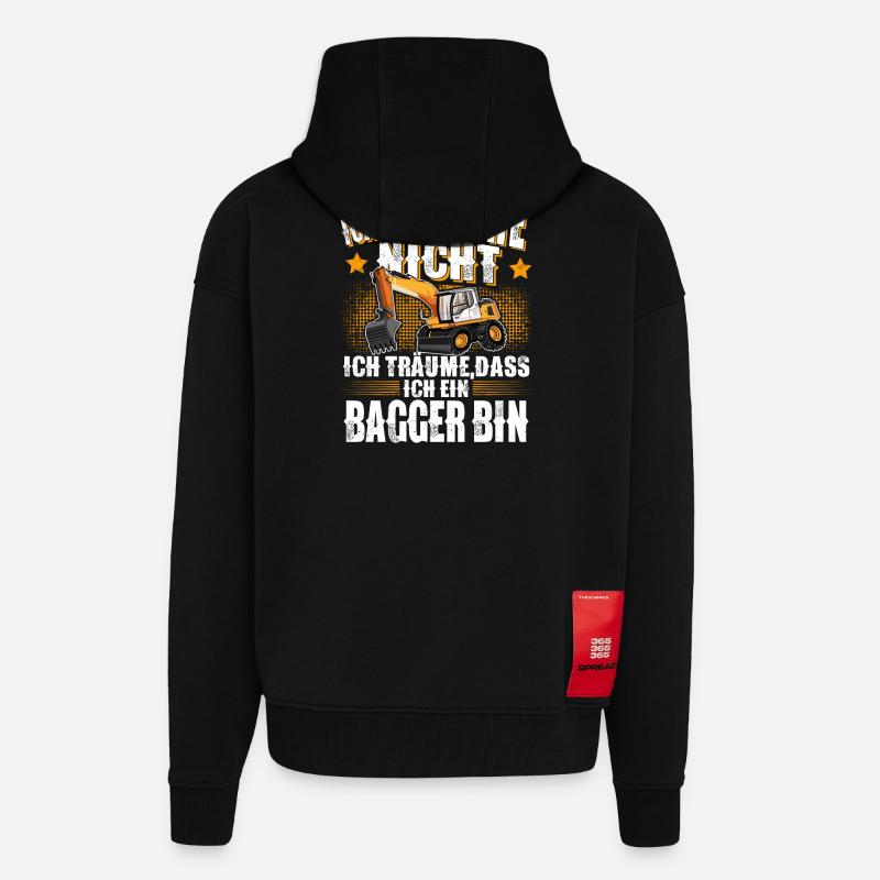 Bagger - Zip Hoodie - made by SPREAD - SOLID BLACK