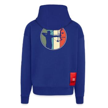 Bogenschießen Bogenjagd Retro - Zip Hoodie - made by SPREAD - Iconic Blue - Hinten