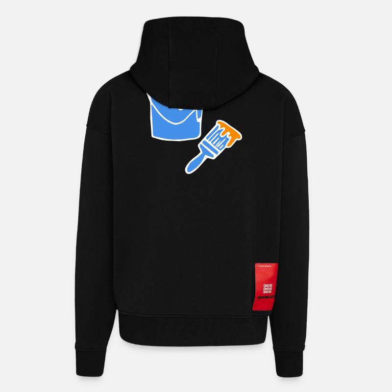 Painter Painter Painter - Zip Hoodie - made by SPREAD - SOLID BLACK