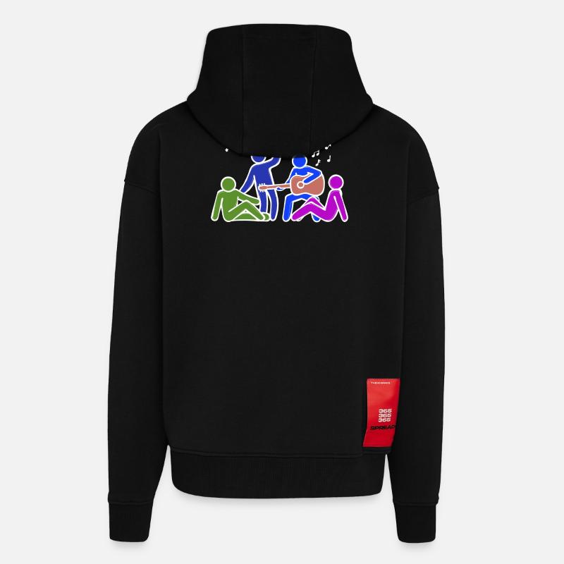 Freundschaft Buddy Beste Freunde - Zip Hoodie - made by SPREAD - SOLID BLACK