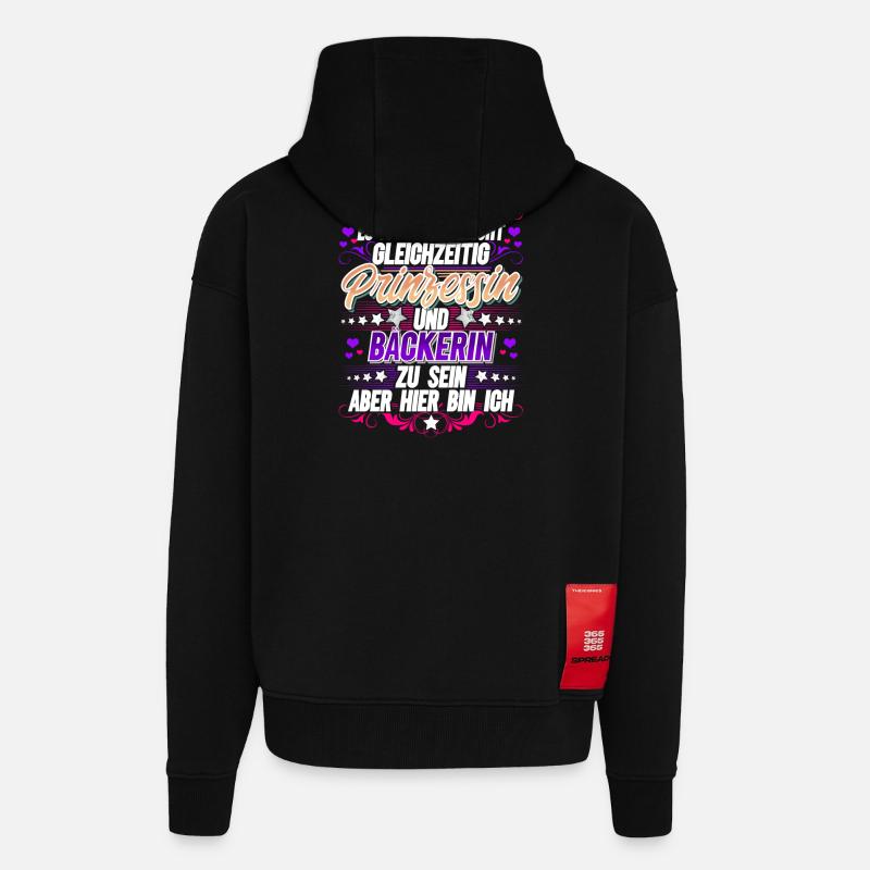 Bäckerin - Zip Hoodie - made by SPREAD - SOLID BLACK