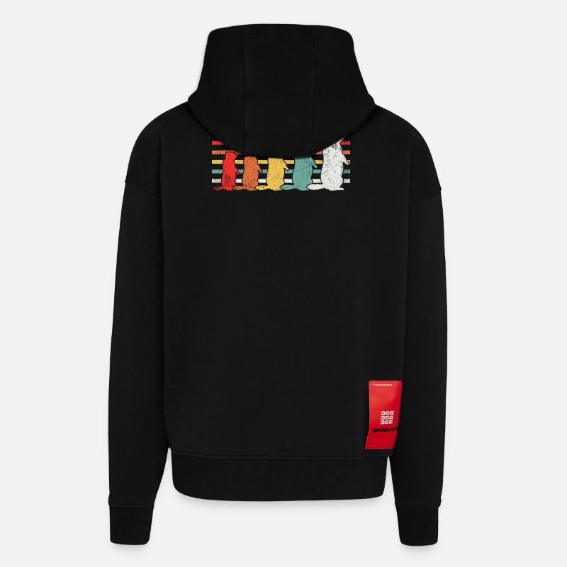 Murmeltier - Zip Hoodie - made by SPREAD - SOLID BLACK
