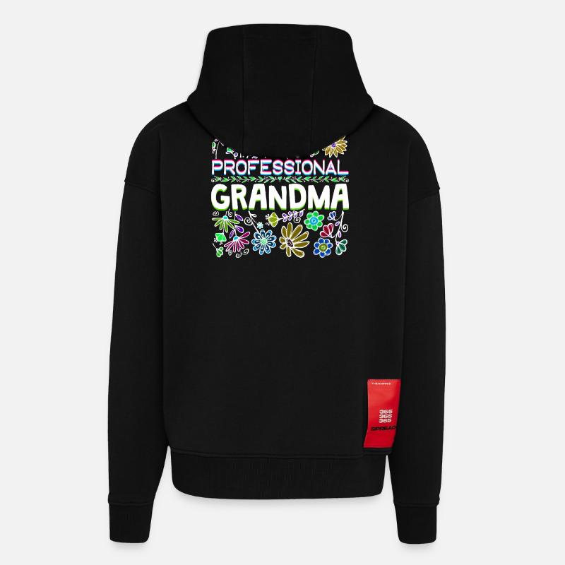 Großmama Spruch Großmutter Oma Ruhestand - Zip Hoodie - made by SPREAD - SOLID BLACK