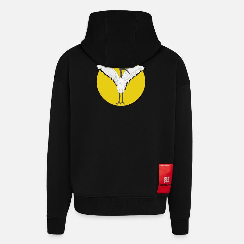 Mülleimer Hühnervogel - Zip Hoodie - made by SPREAD - SOLID BLACK