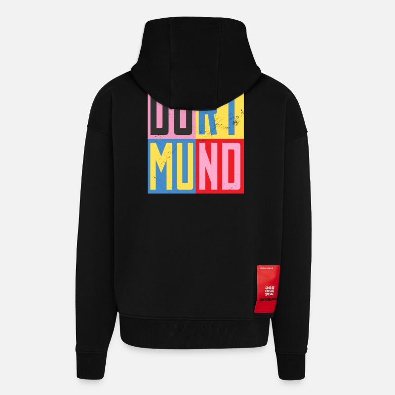 Dortmunder Städte Design - Zip Hoodie - made by SPREAD - SOLID BLACK