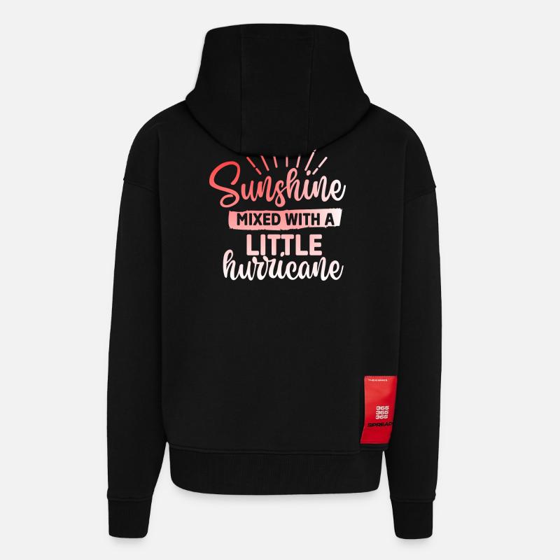 Sunshine mixed with a hurricane - Zip Hoodie - made by SPREAD - SOLID BLACK
