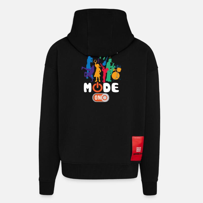 Funny Dance Mode On - Zip Hoodie - made by SPREAD - SOLID BLACK