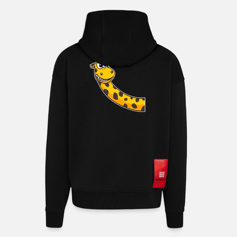 Girafes Girafe - Veste à capuche bio épaisse oversize fabriqué en UE - SOLID BLACK