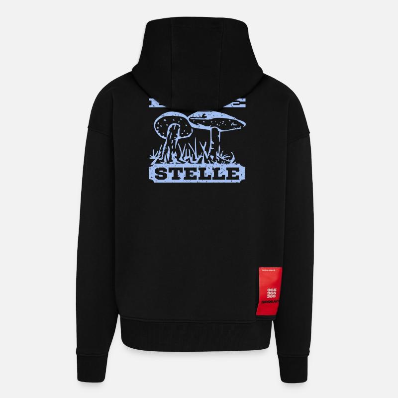 Pilz Design mit Spruch - Zip Hoodie - made by SPREAD - SOLID BLACK