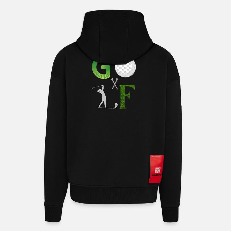 Golf - Golf Lovers - Zip Hoodie - made by SPREAD - SOLID BLACK